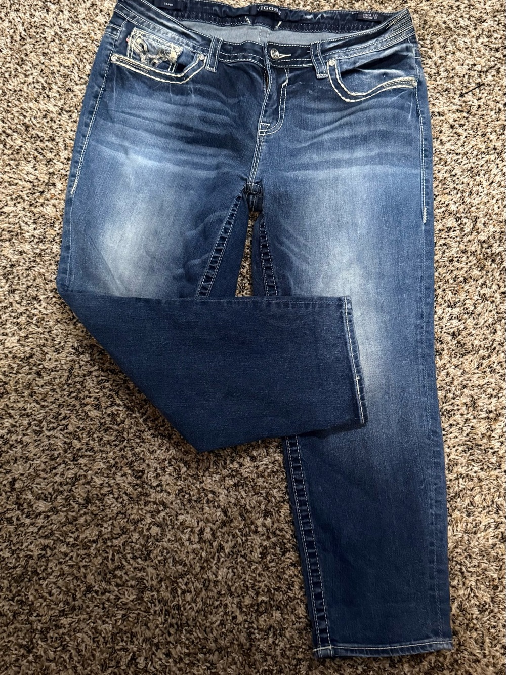 Vigoss Women’s Dark Blue Skinny Jeans with Subtle Fade